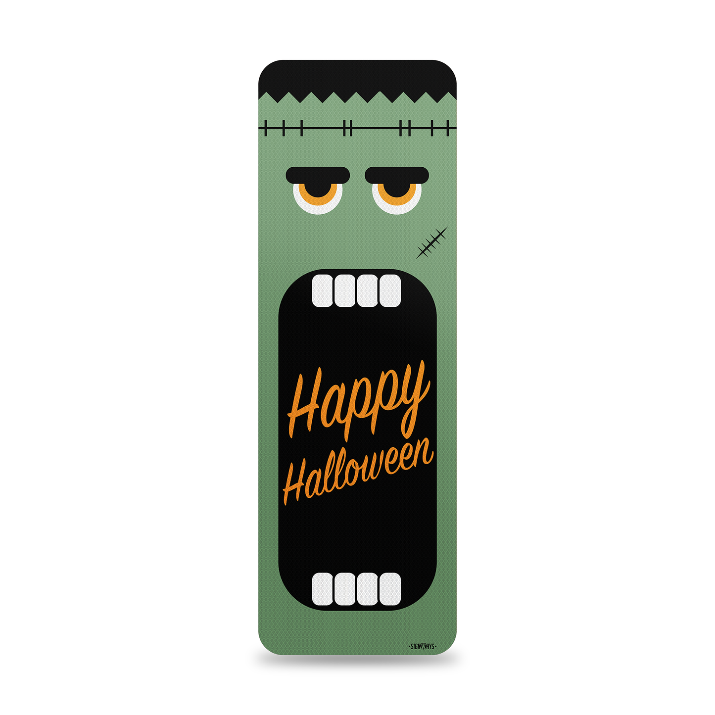 Halloween Welcome Sign: Frankenstein Decor 12x36” | Made in USA SignWays