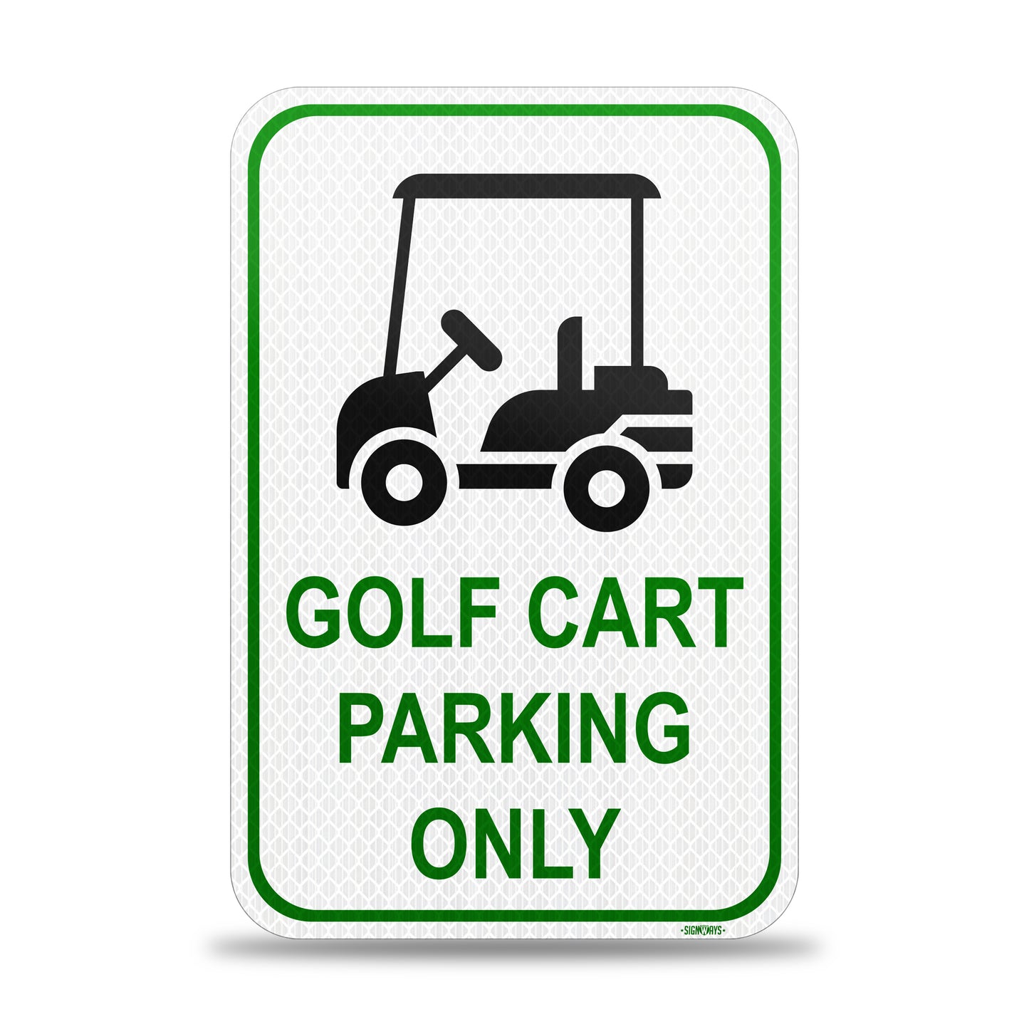 Golf Cart Parking Only Sign