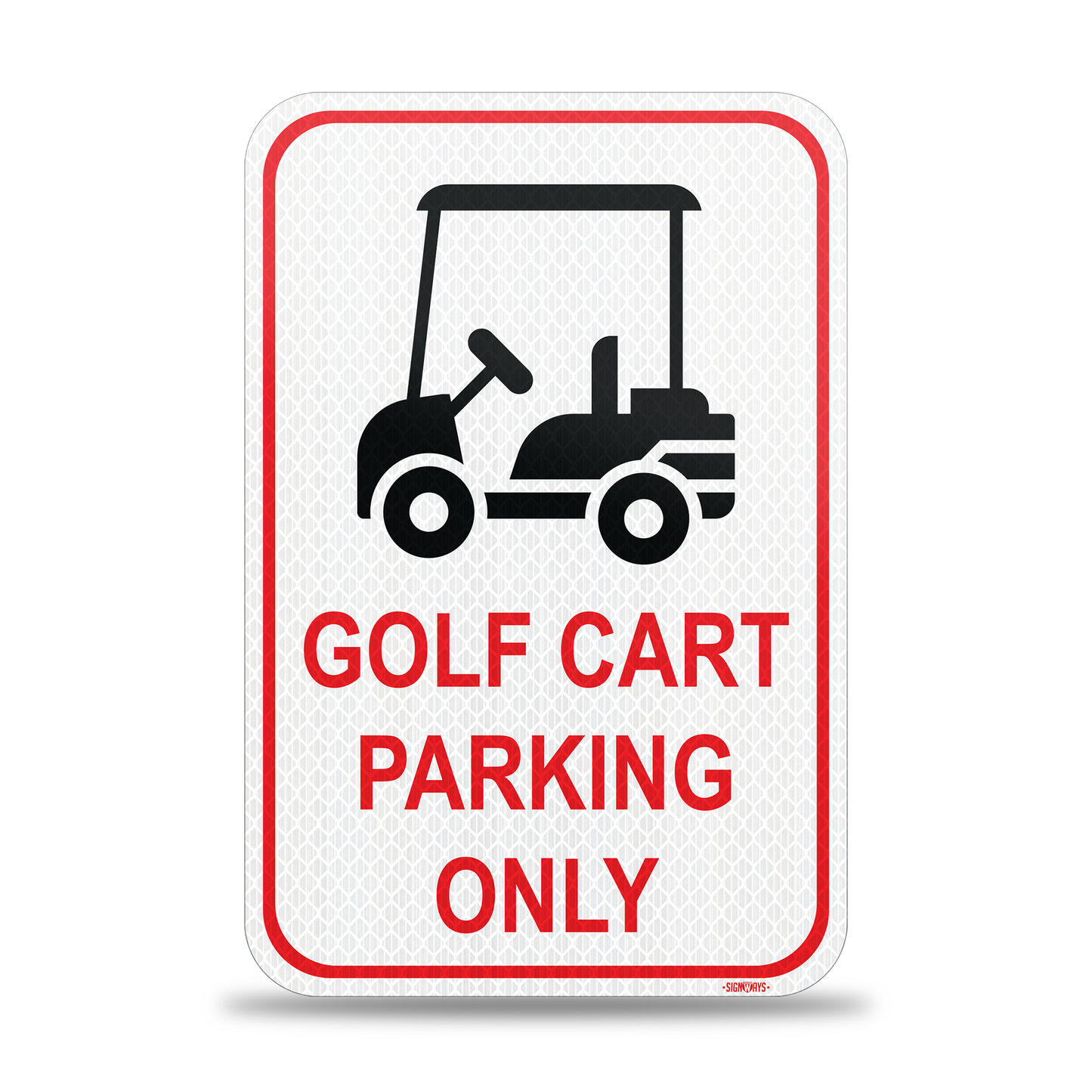 Golf Cart Parking Only Sign
