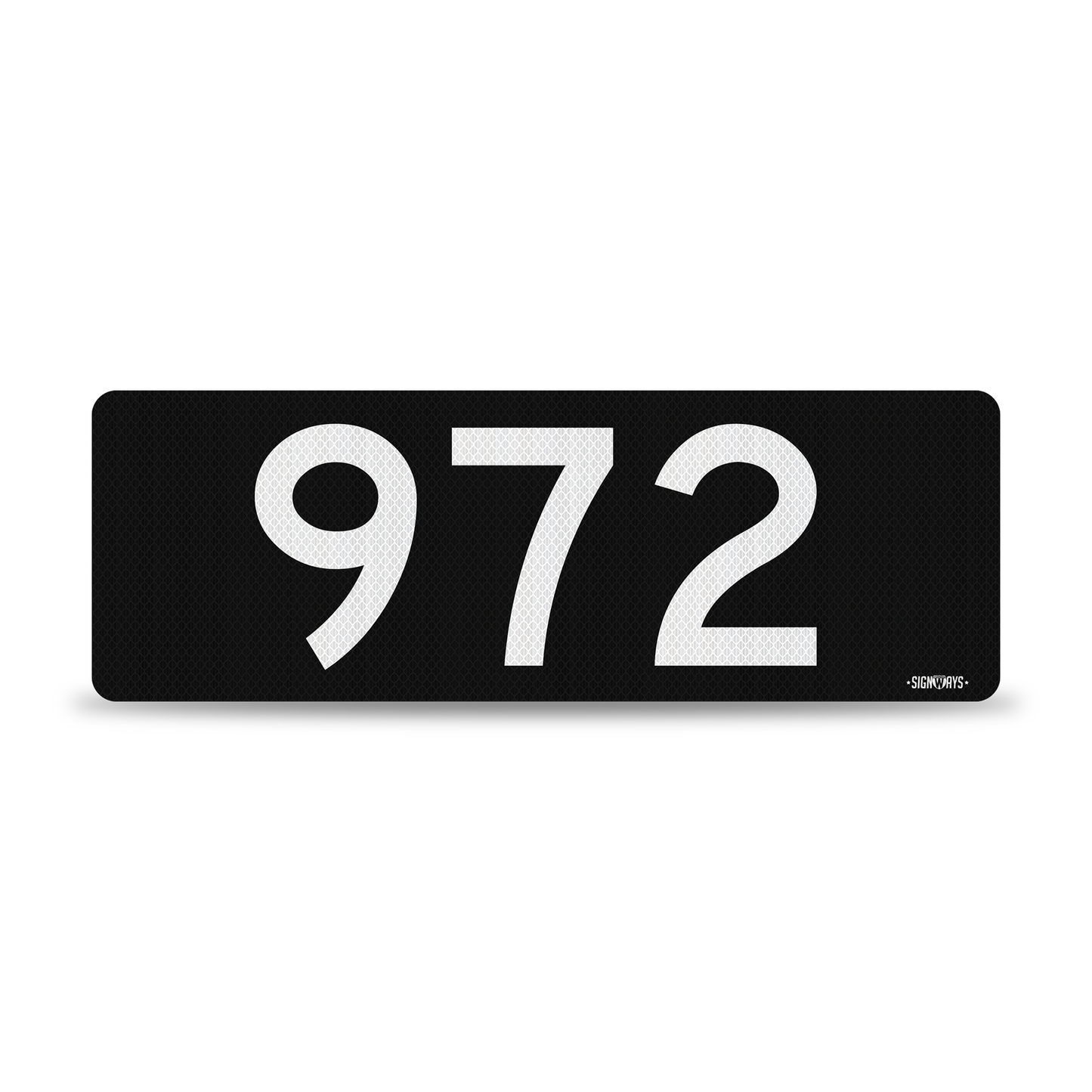 SignWays 911 Address Reflective Signs | Custom Double-Sided House Numbers Horizontal