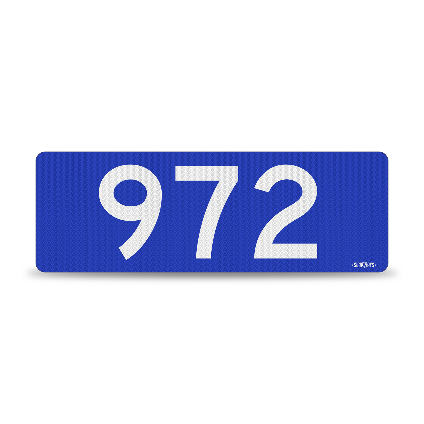 SignWays 911 Address Reflective Signs | Custom Double-Sided House Numbers Horizontal