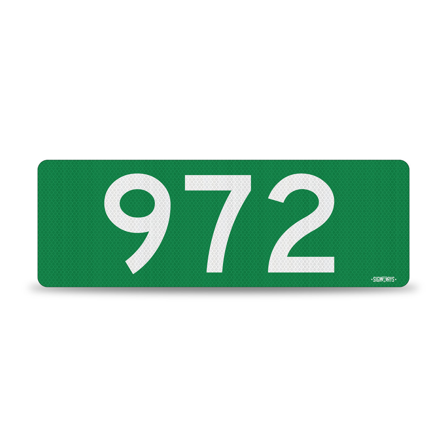 SignWays 911 Address Reflective Signs | Custom Double-Sided House Numbers Horizontal