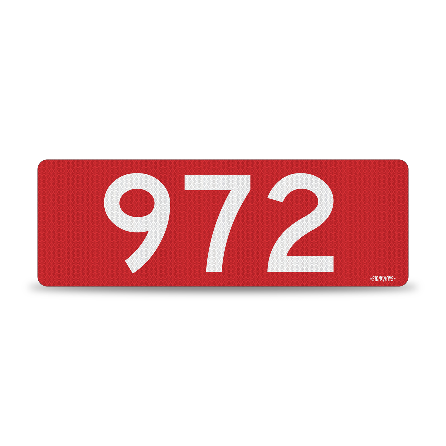 SignWays 911 Address Reflective Signs | Custom Double-Sided House Numbers Horizontal
