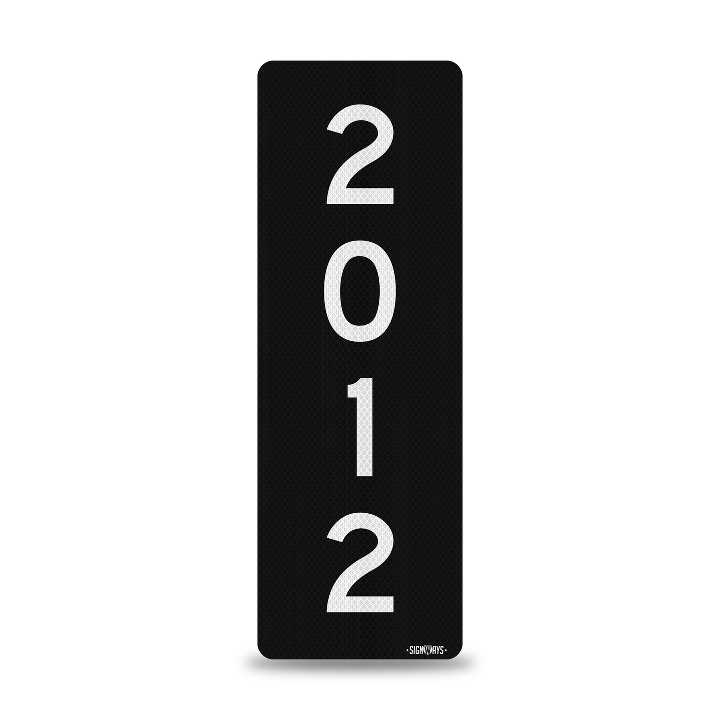 SignWays 911 Address Reflective Signs | Custom Double-Sided House Numbers Vertical