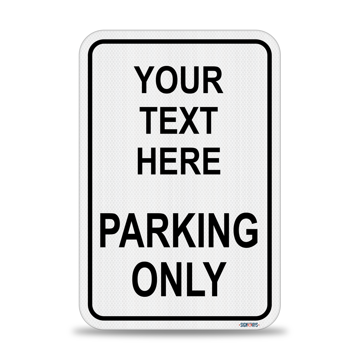 Parking Signs for Outside | Custom Sign Outdoor Metal | Design Color Font Text | 12x18”