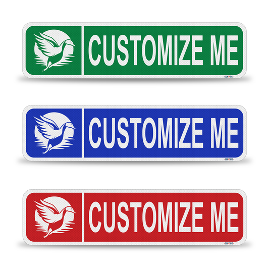Street Signs Customized Duck | Personalized Street Sign | Color, Symbol, Font, Words 24x6”