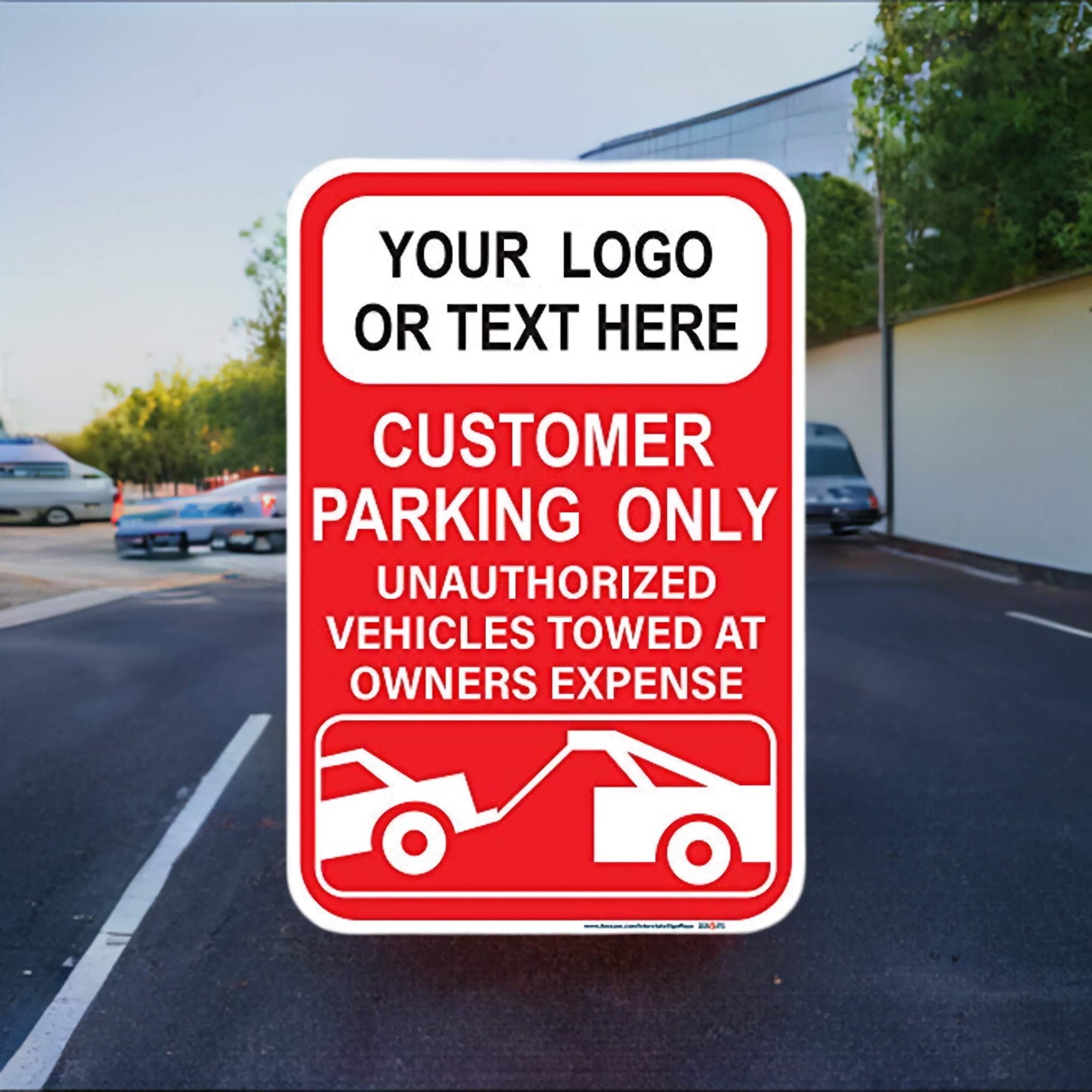 SignWays Custom Customer Parking Only Sign