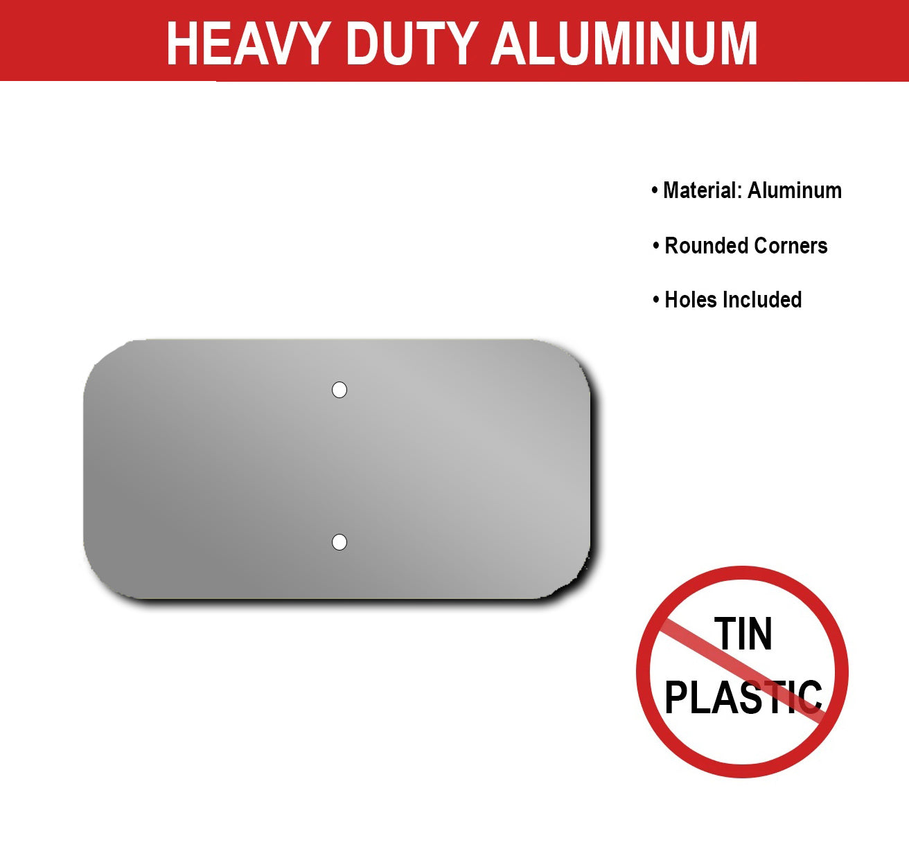 Customizable Horizontal Plaque with White Lettering Sign