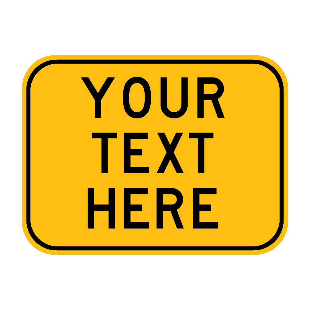 Customizable Rectangular Sign - DOT Vinyl colors