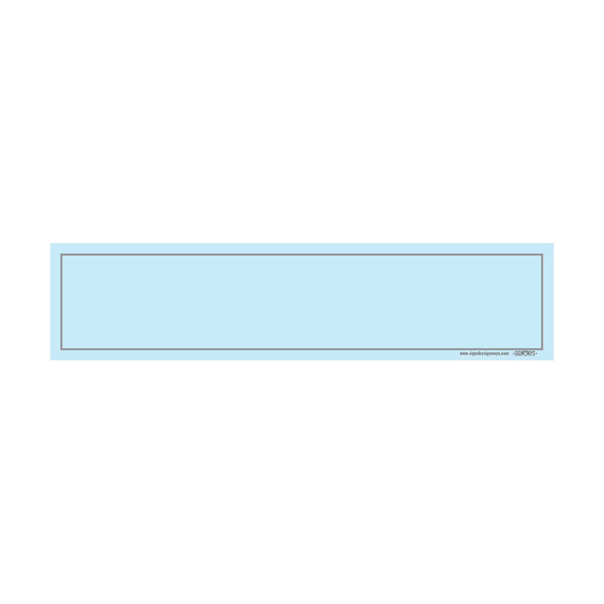 Customizable Single-Sided Street Sign with White Lettering (No Holes)