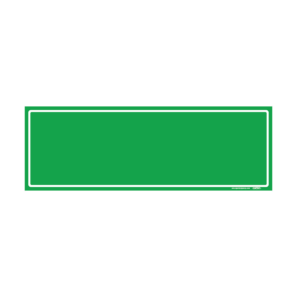 Customizable Single-Sided Street Sign with White Lettering (No Holes)