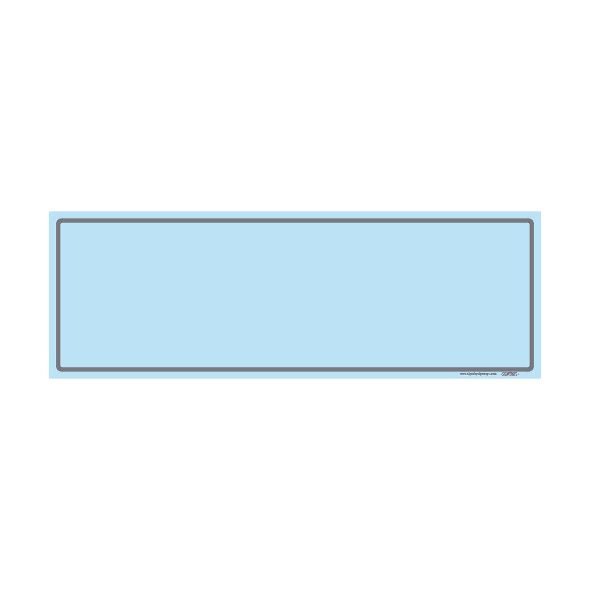 Customizable Single-Sided Street Sign with White Lettering (No Holes)