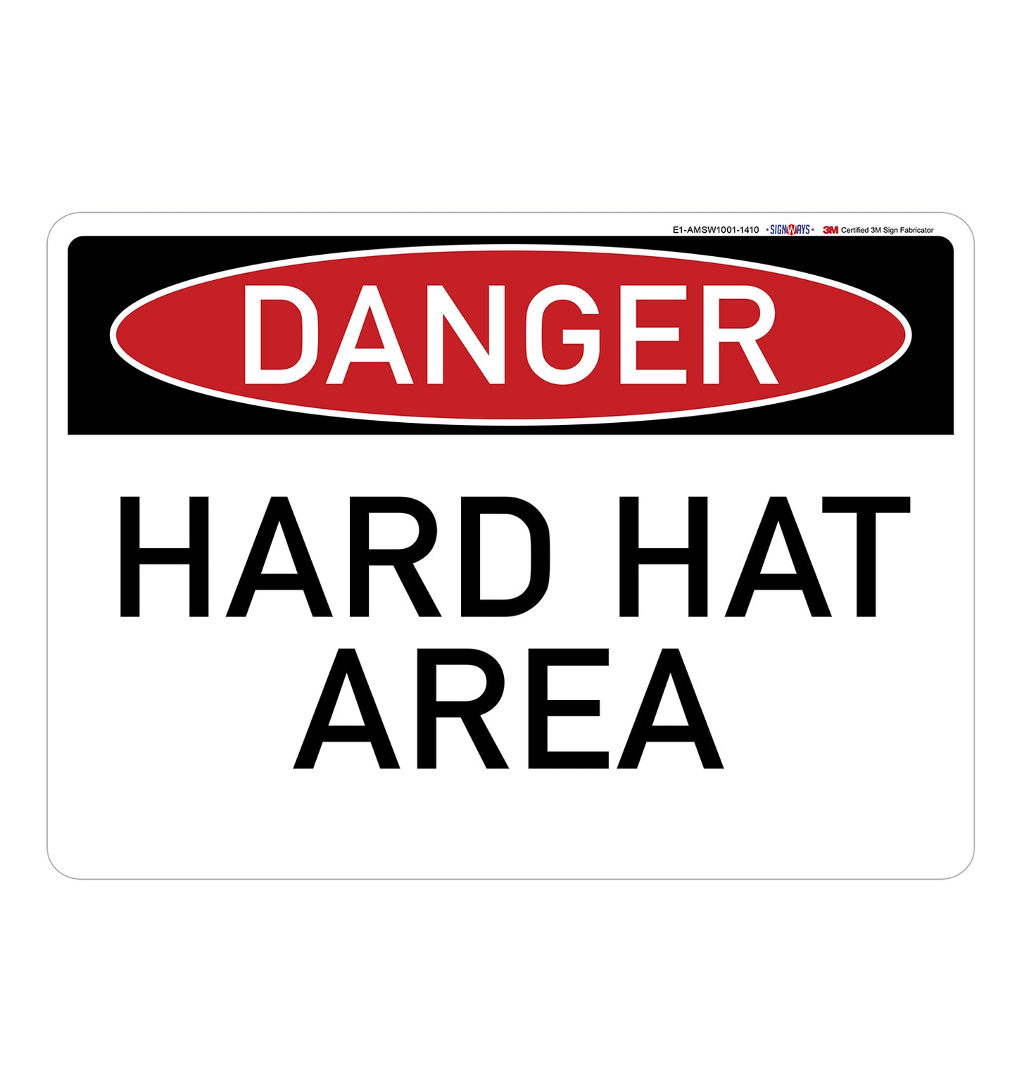 Danger Sign, Danger Hardhat Area Sign