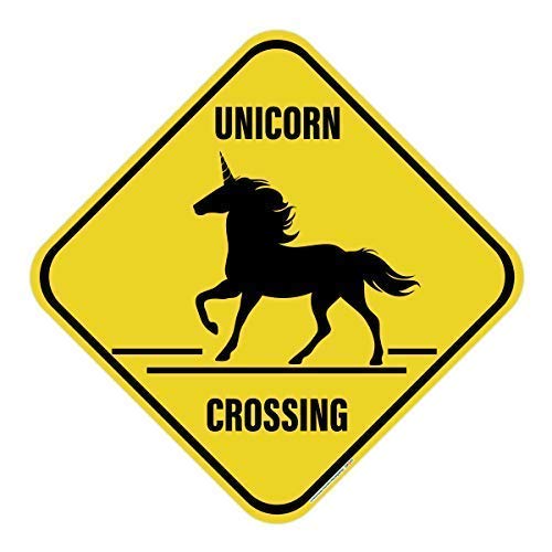 Unicorn Crossing Diamond Sign