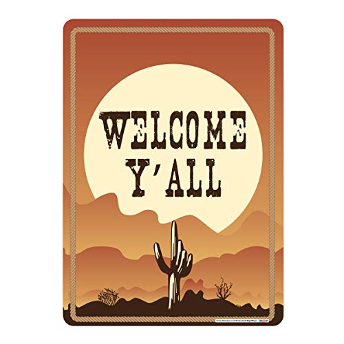 Welcome Y'all Country Western Sign