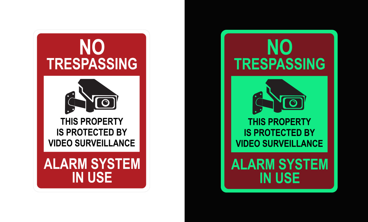 No Trespassing, This property Is Protected By Video Surveillance Sign