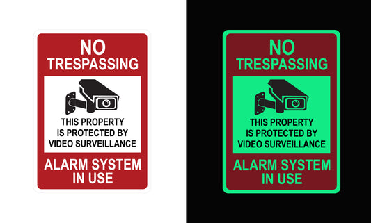 No Trespassing, This property Is Protected By Video Surveillance Sign