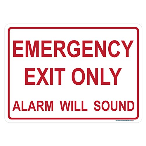 Emergency Exit Only, Alarm Will Sound Metal Sign