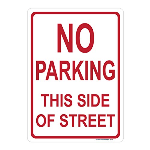 No Parking This Side of Street Sign