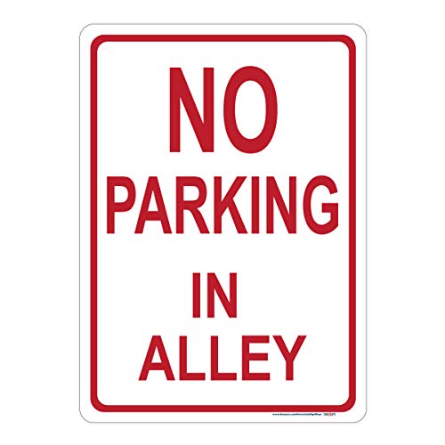 No Parking in Alley Sign