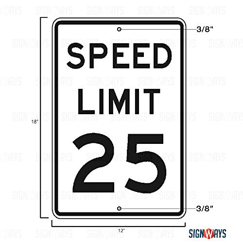 Speed Limit 25 MPH Sign