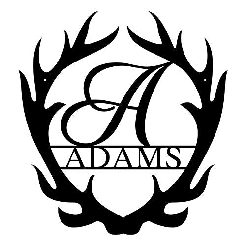 Customizable Antler Powder Coated Sign