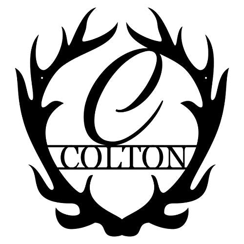 Customizable Antler Powder Coated Sign