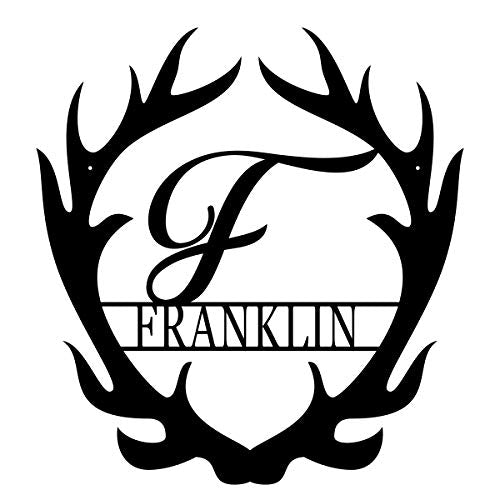 Customizable Antler Powder Coated Sign