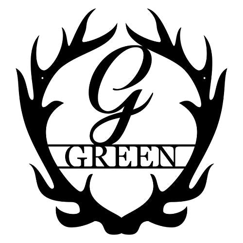 Customizable Antler Powder Coated Sign
