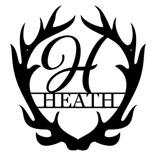 Customizable Antler Powder Coated Sign