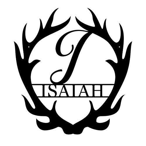 Customizable Antler Powder Coated Sign