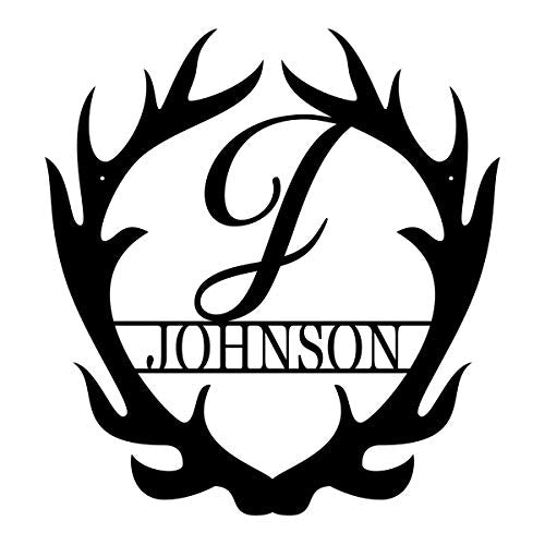 Customizable Antler Powder Coated Sign