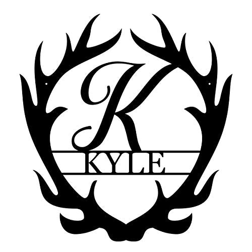 Customizable Antler Powder Coated Sign