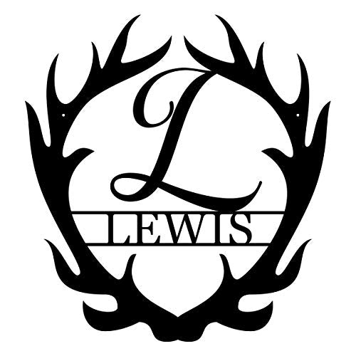 Customizable Antler Powder Coated Sign
