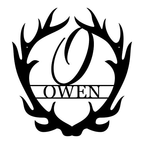 Customizable Antler Powder Coated Sign
