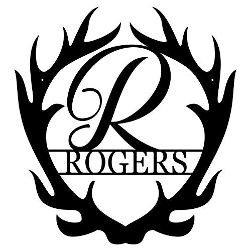 Customizable Antler Powder Coated Sign