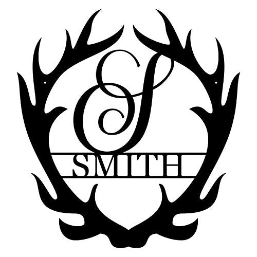 Customizable Antler Powder Coated Sign
