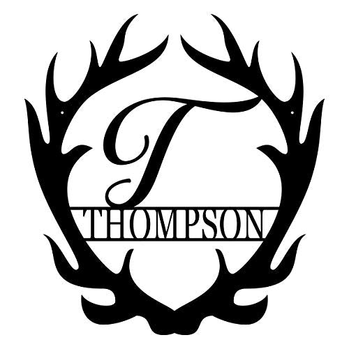 Customizable Antler Powder Coated Sign