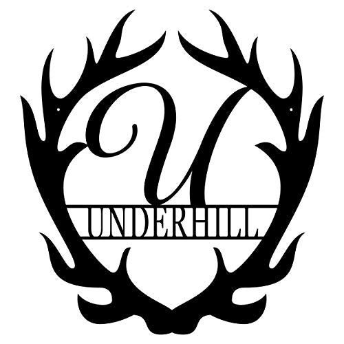 Customizable Antler Powder Coated Sign