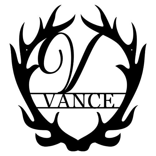 Customizable Antler Powder Coated Sign
