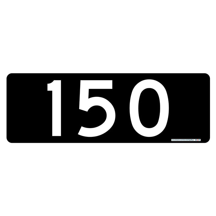 Interstate Signways Horizontal 911 Double Sided Black sign