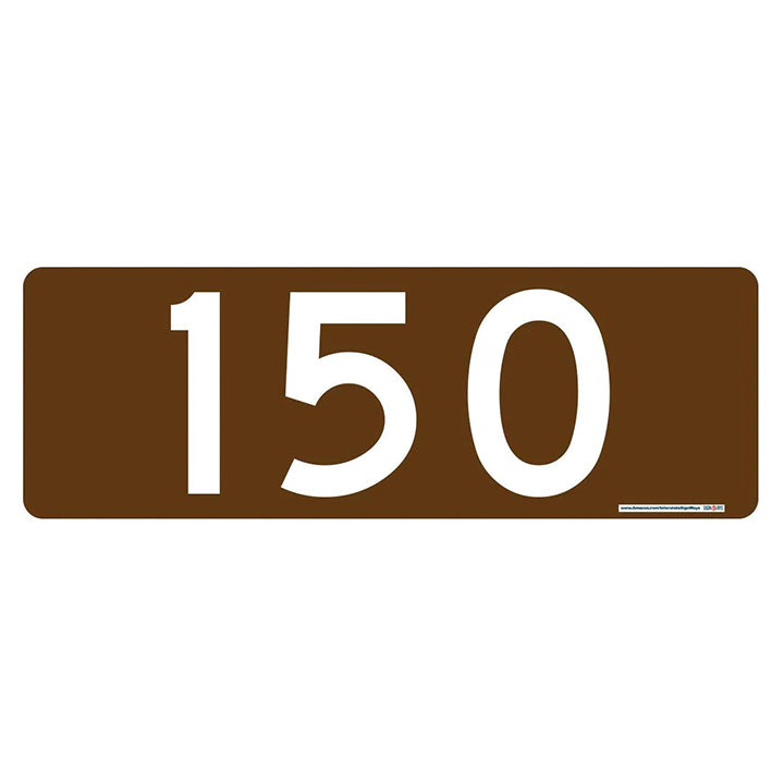 Interstate Signways Horizontal 911 Double Sided Brown sign