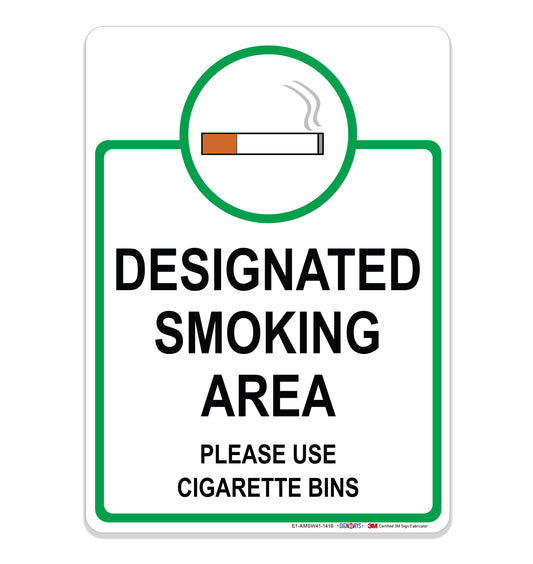 Designated Smoking Area Sign