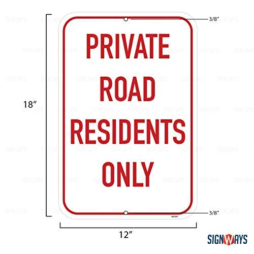 Private Road Residents Only Sign