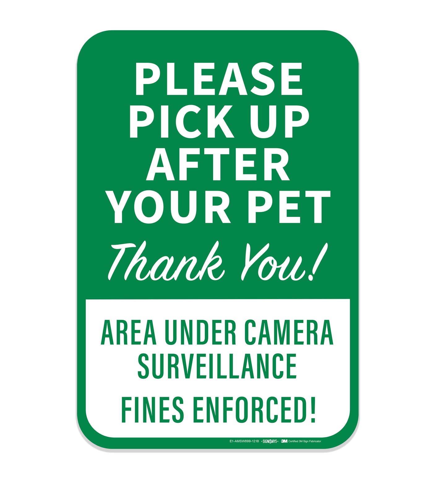 Please Pick Up After Your Pet Sign
