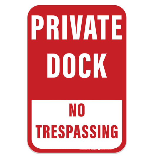Private Dock No Trespassing Sign