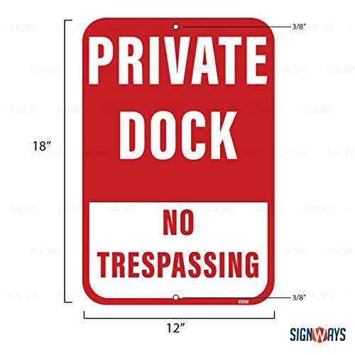 Private Dock No Trespassing Sign