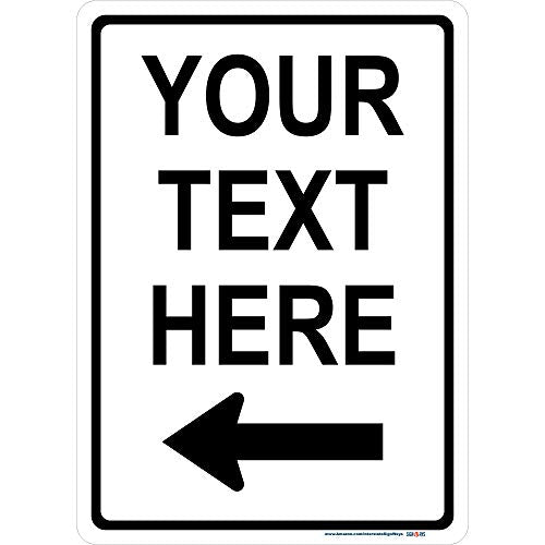 Customizable Left Arrow Sign