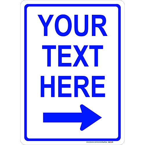 Customizable (Bottom) Right Arrow with White Background Vertical Sign