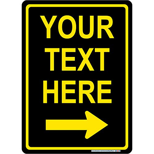 Customizable (Bottom) Right Arrow with Black Background Vertical Sign